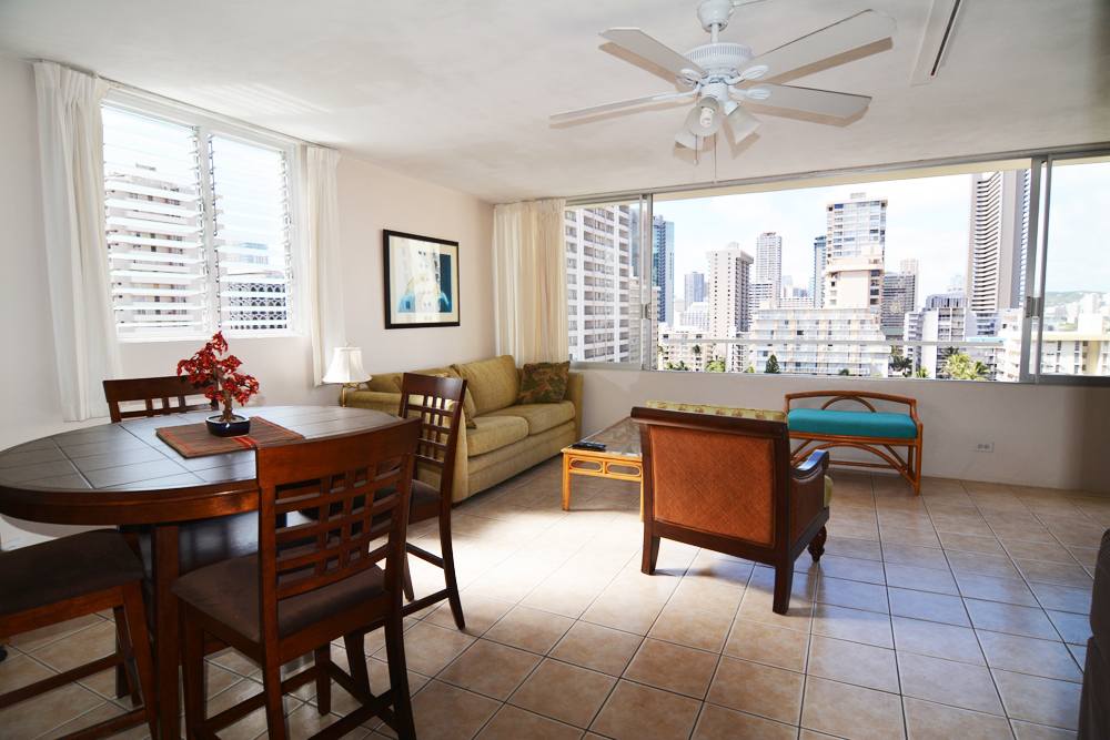 living area from kitchen