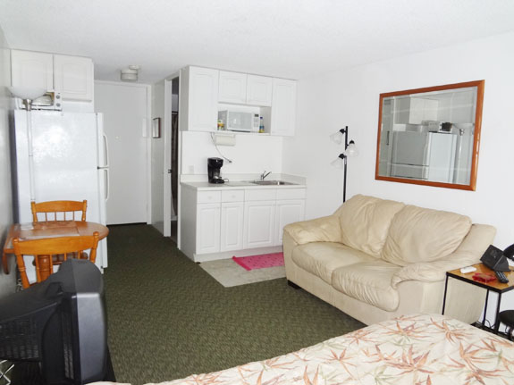 Heliconia kitchen area.